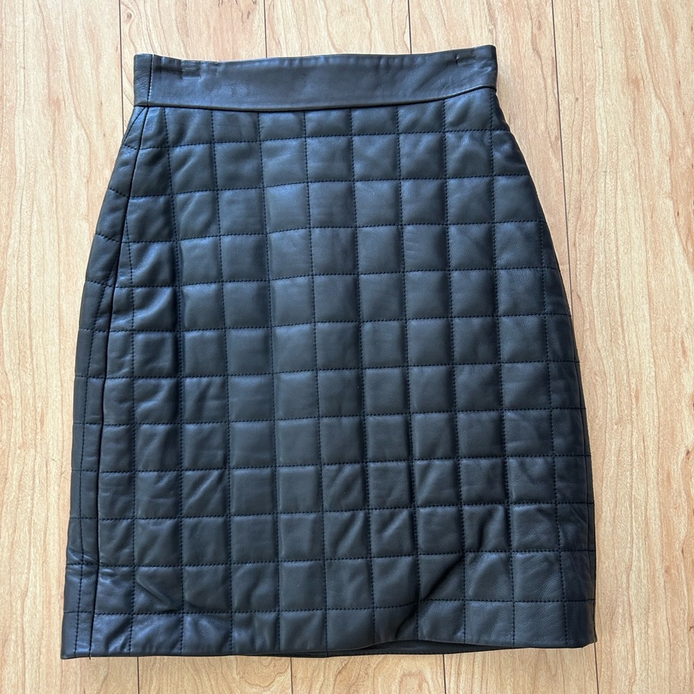 Quilted Black Skirt